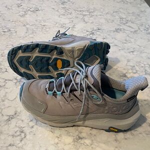 Hoka Gray and Blue Running Shoes